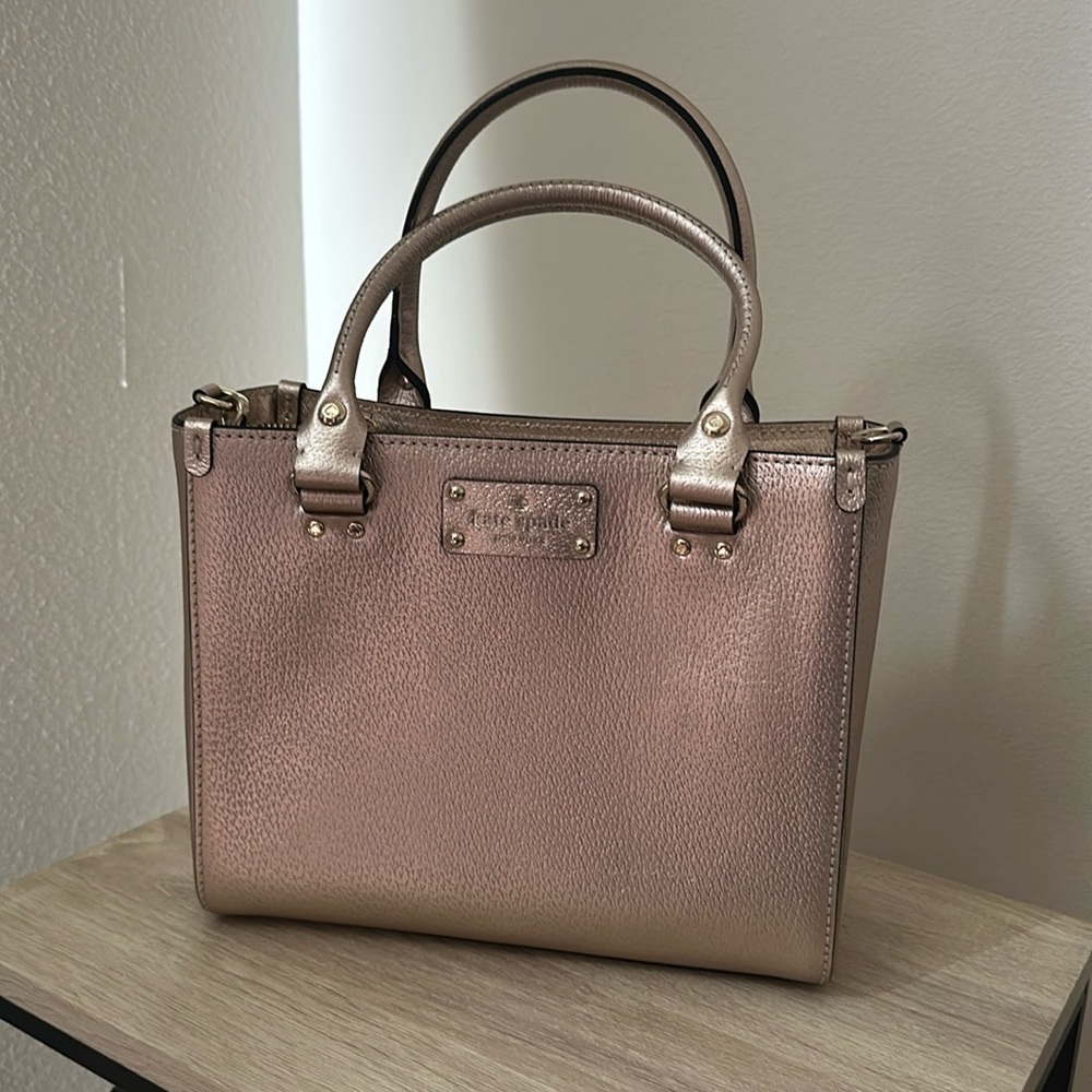 Rose Gold Kate Spade Top Handle Bag
